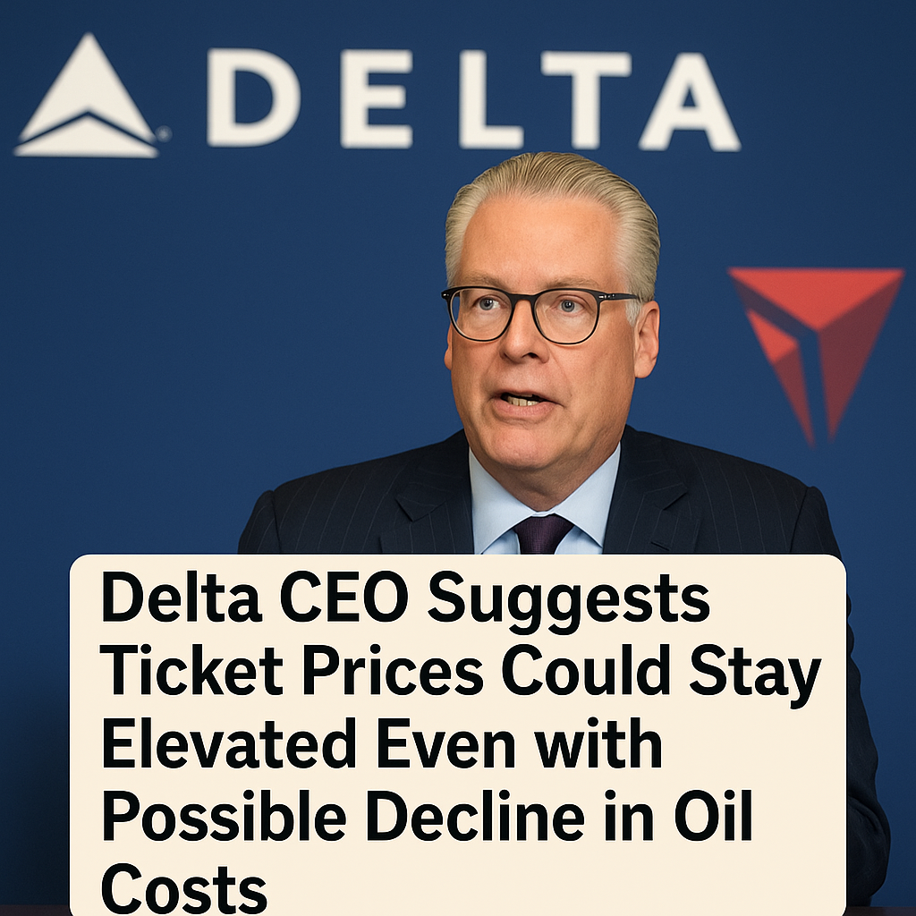 Delta’s CEO Suggests Ticket Prices Could Stay Elevated Even with Possible Decline in Oil Costs