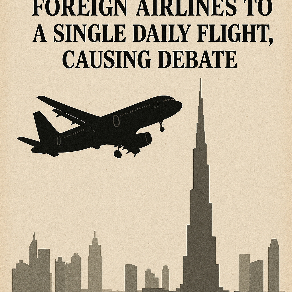 Dubai Restricts Foreign Airlines to a Single Daily Flight, Causing Debate