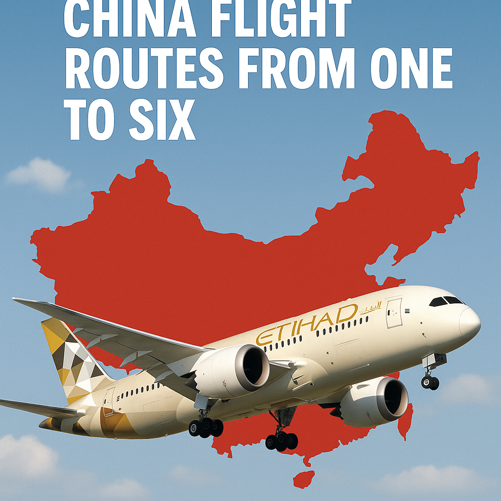 Etihad Increases China Flight Routes from One to Six