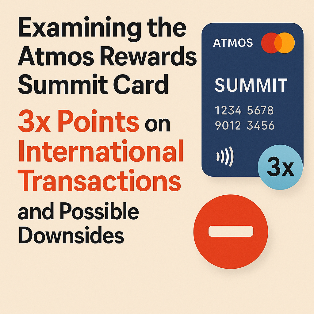 Examining the Atmos Rewards Summit Card: 3x Points on International Transactions and Possible Downsides