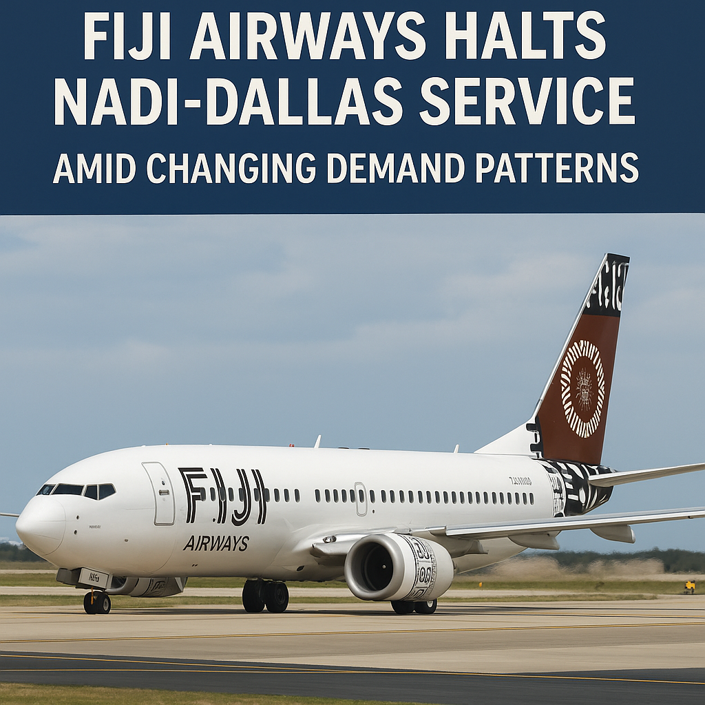 Fiji Airways Halts Nadi-Dallas Service Amid Changing Demand Patterns