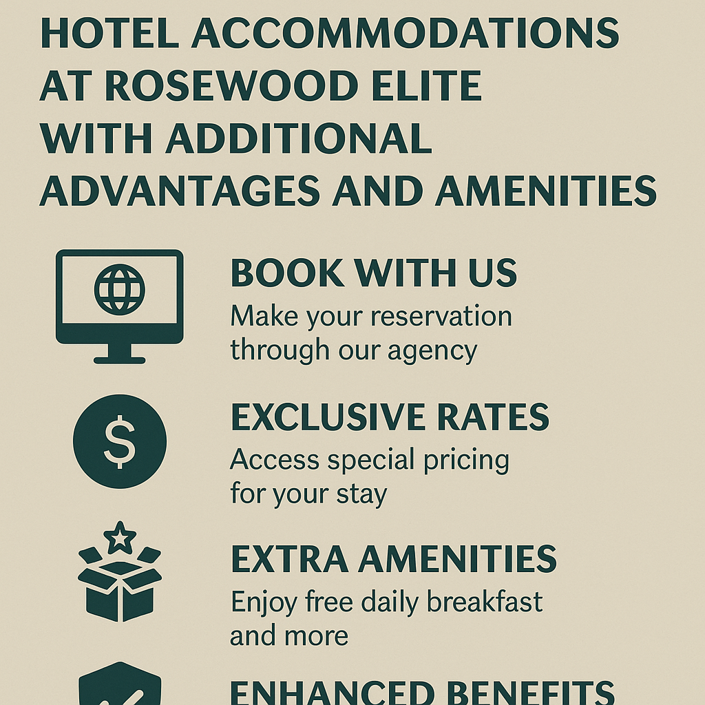 How to Reserve Hotel Accommodations at Rosewood Elite with Additional Advantages and Amenities