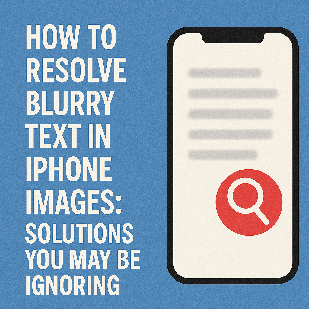 How to Resolve Blurry Text in iPhone Images: Solutions You May Be Ignoring