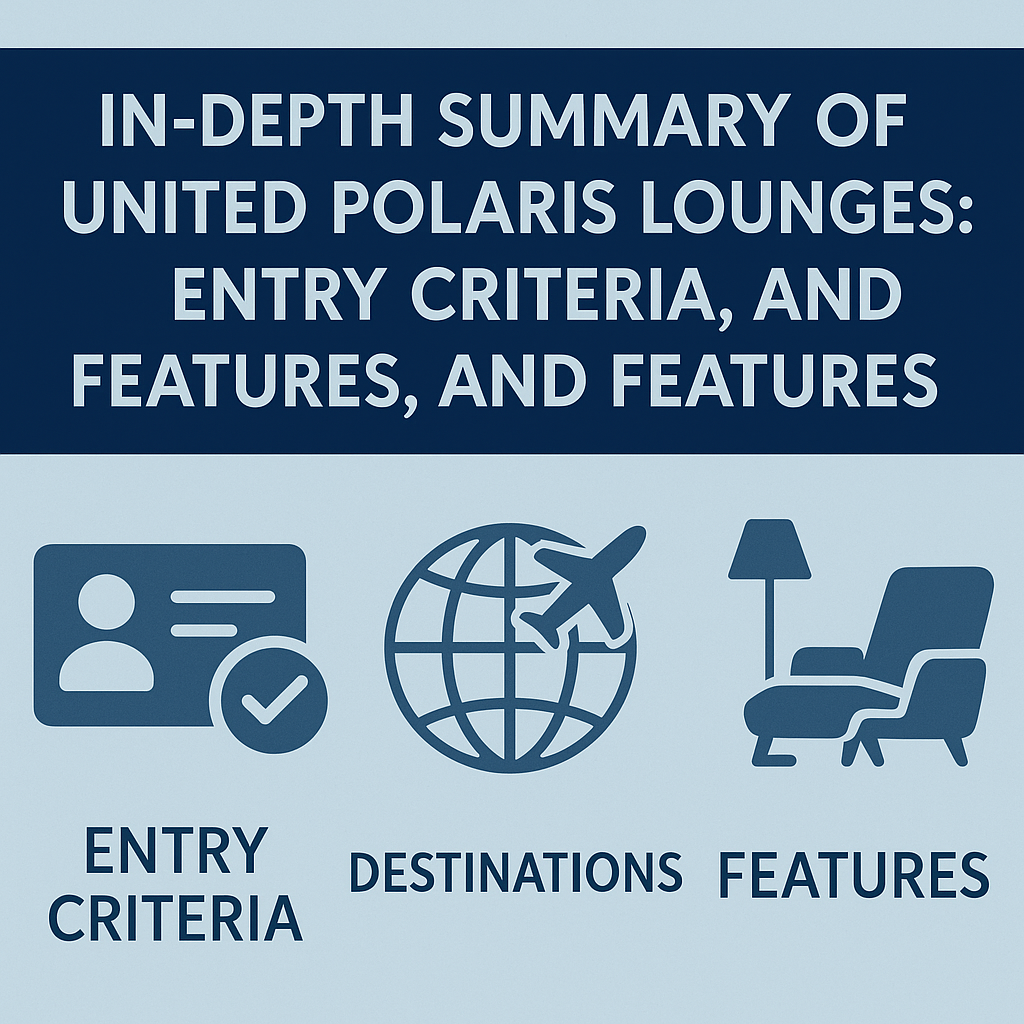In-Depth Summary of United Polaris Lounges: Entry Criteria, Destinations, and Features