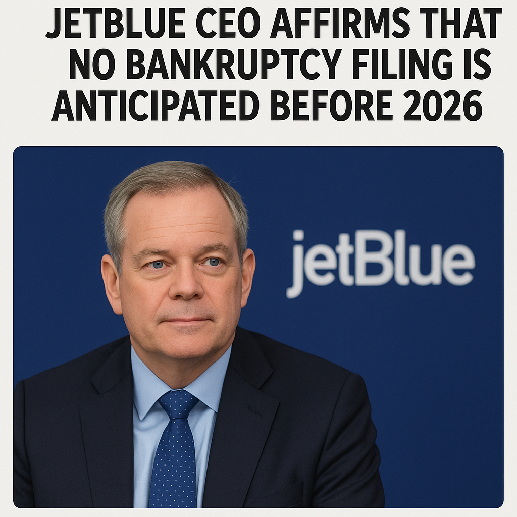 JetBlue’s CEO Affirms That No Bankruptcy Filing Is Anticipated Before 2026