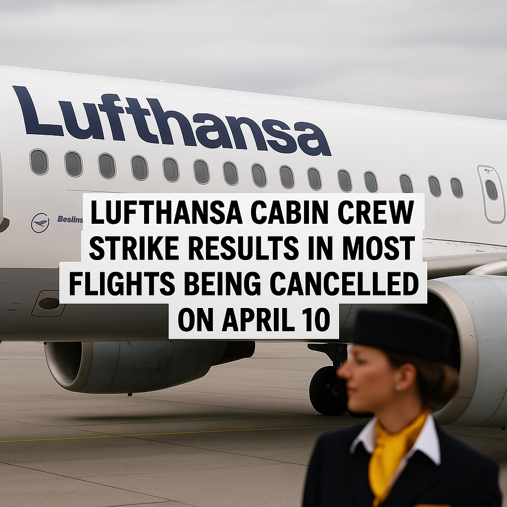 Lufthansa Cabin Crew Strike Results in Most Flights Being Canceled on April 10