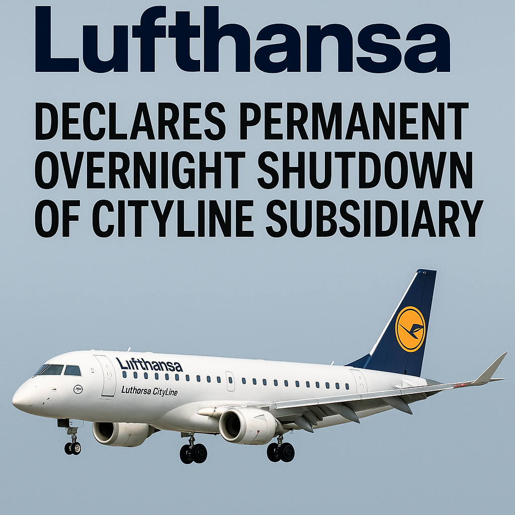 Lufthansa Declares Permanent Overnight Shutdown of CityLine Subsidiary