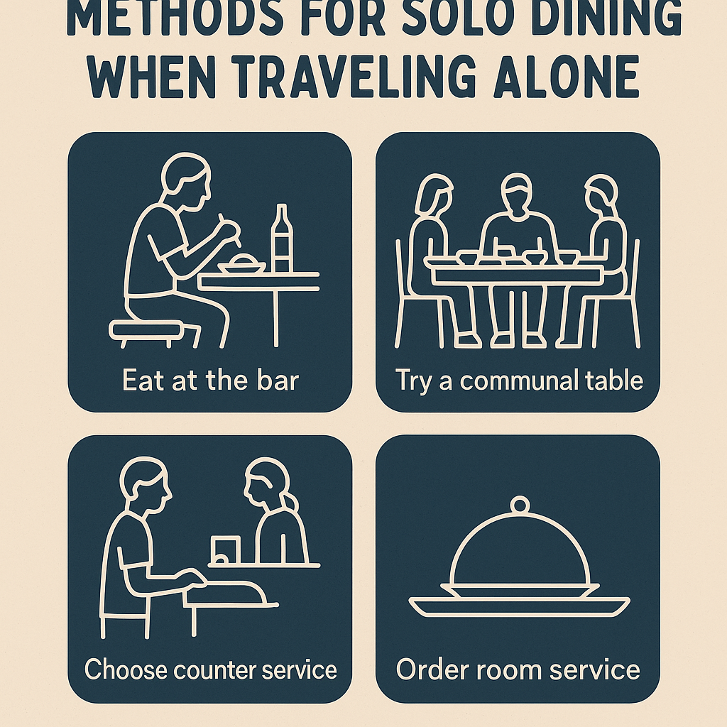 Methods for Solo Dining When Traveling Alone
