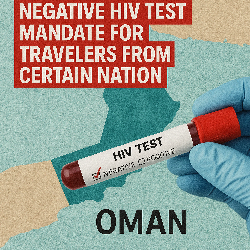 Oman Enforces Negative HIV Test Mandate for Travelers from Certain Nation