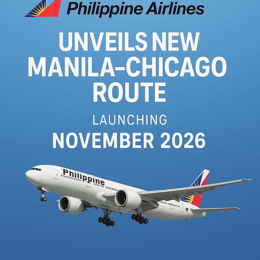 Philippine Airlines Unveils New Manila-Chicago Route Launching November 2026