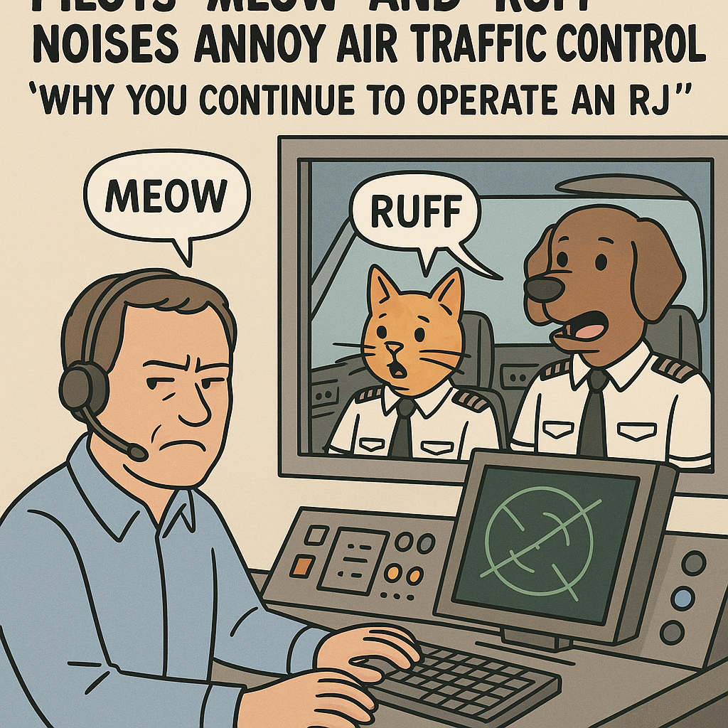 Pilots’ “Meow” and “Ruff” Noises Annoy Air Traffic Control: “Why You Continue to Operate an RJ”