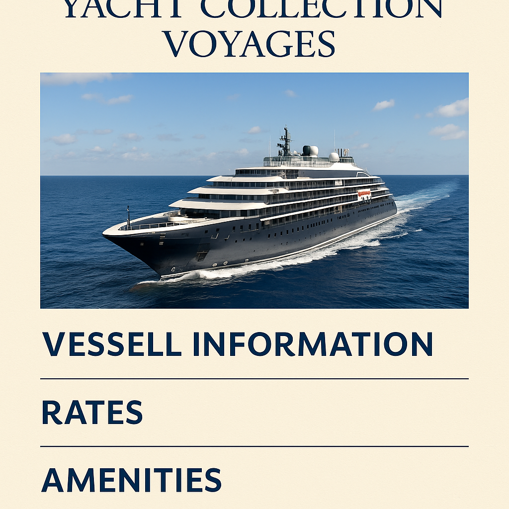 Ritz-Carlton Yacht Collection Voyages: Vessel Information, Rates, Amenities, and Reservation Details