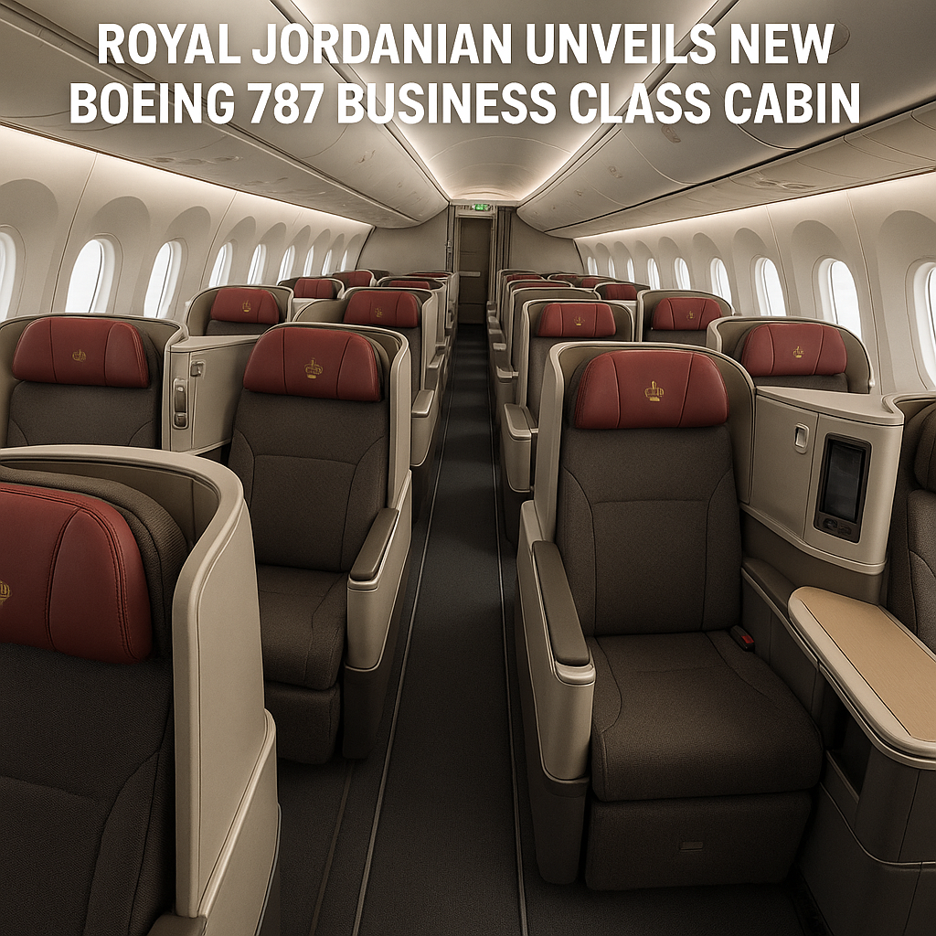 Royal Jordanian Unveils New Boeing 787 Business Class Cabin