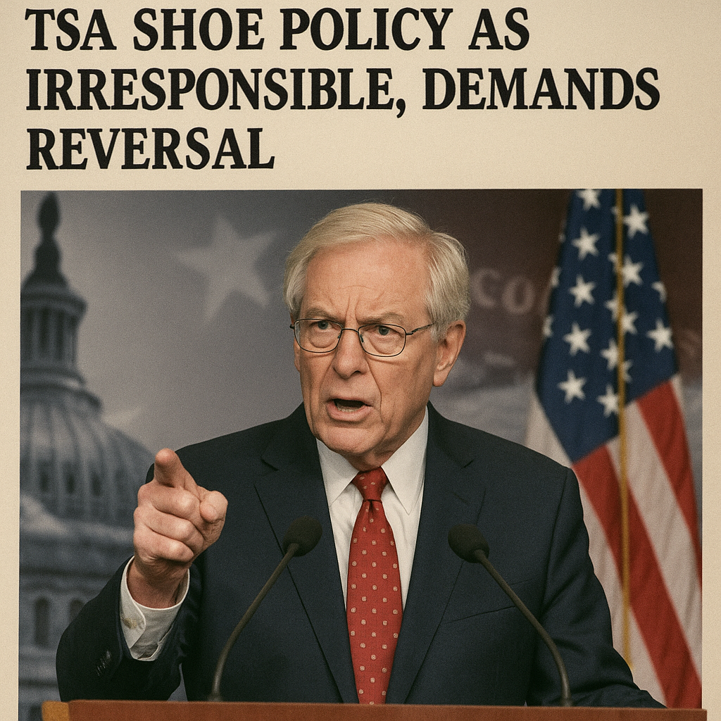 Senator Denounces Kristi Noem’s TSA Shoe Policy as Irresponsible, Demands Reversal