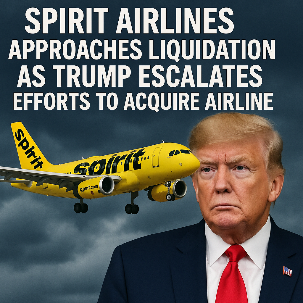 Spirit Airlines Approaches Liquidation as Trump Escalates Efforts to Acquire Airline