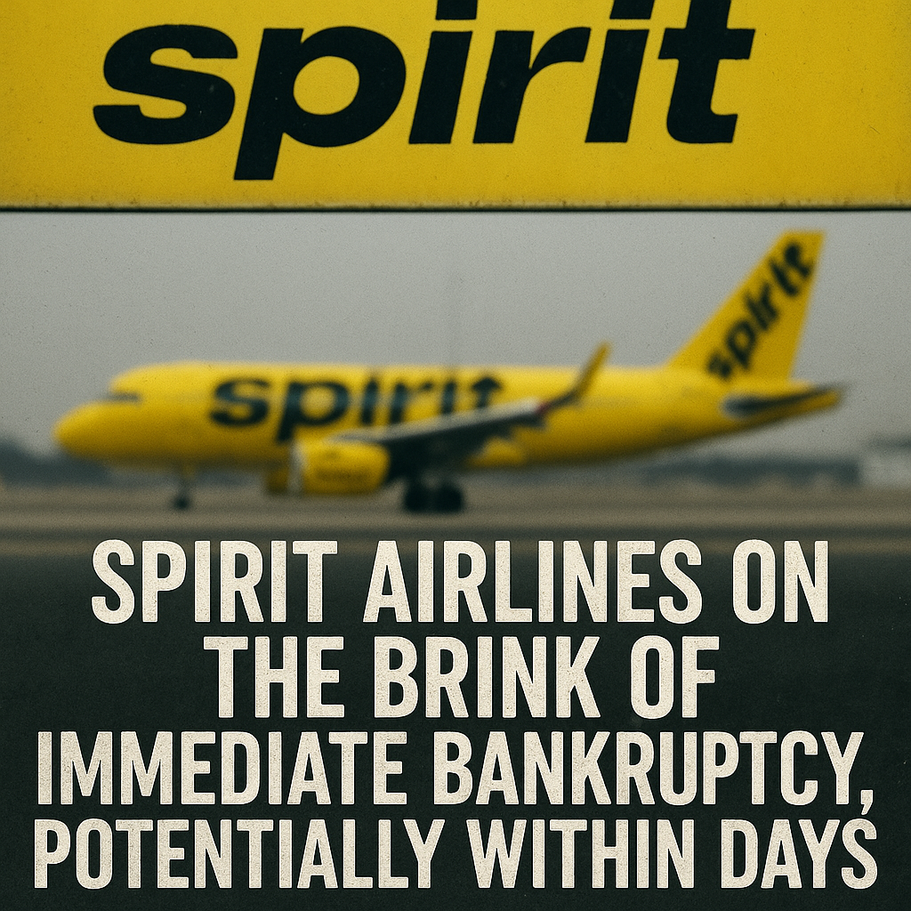Spirit Airlines on the Brink of Immediate Bankruptcy, Potentially Within Days