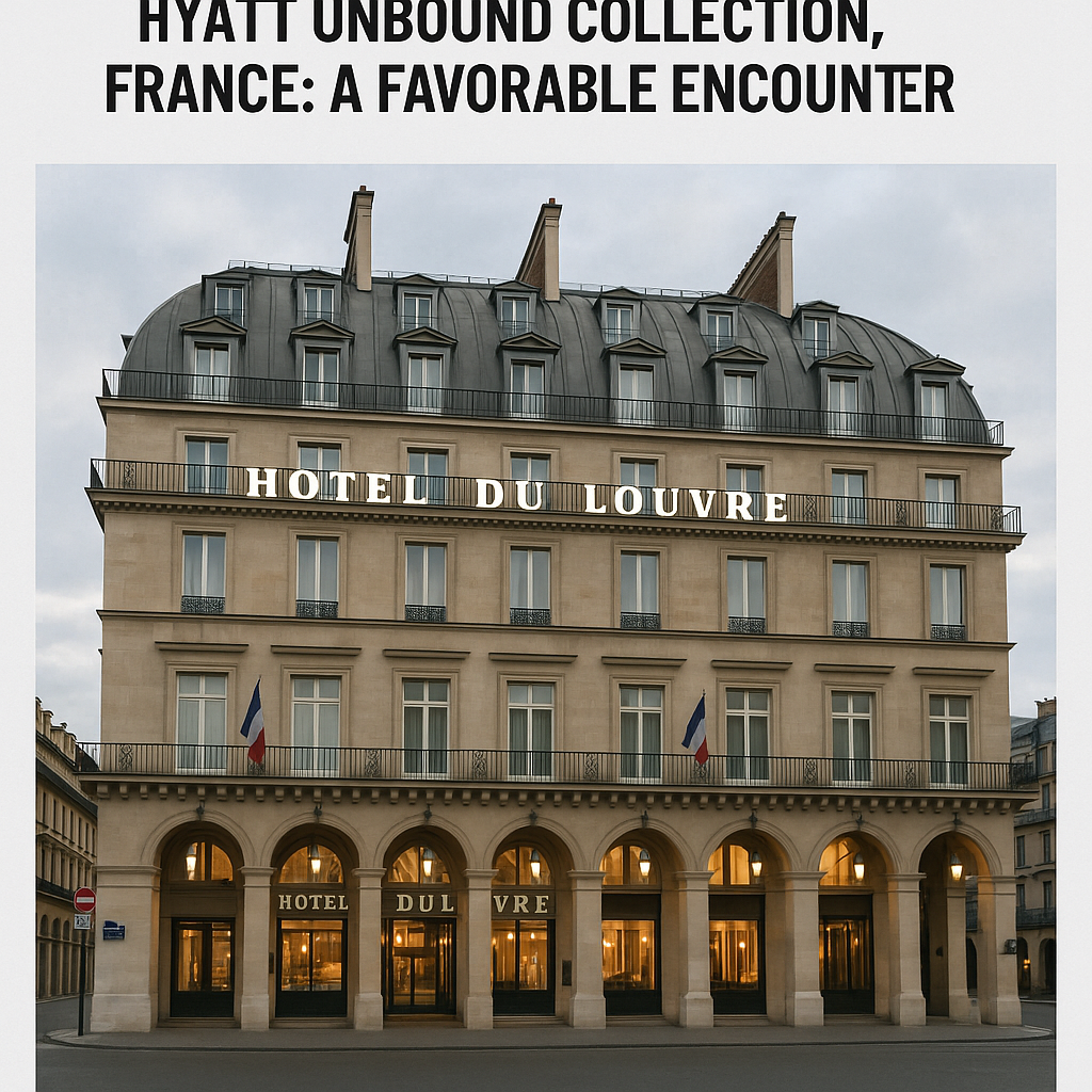 Thorough Evaluation of Hotel Du Louvre Paris, Hyatt Unbound Collection, France: A Favorable Encounter
