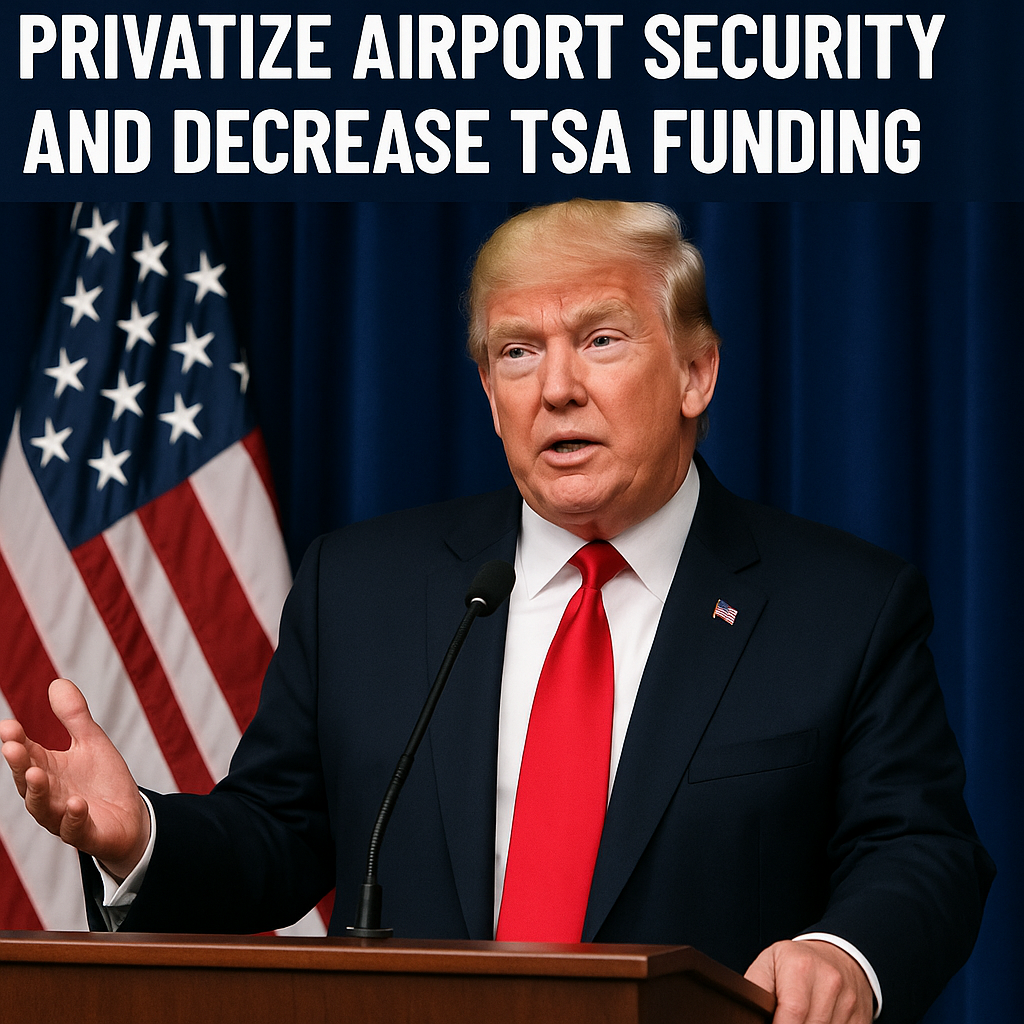 Trump Unveils Strategy to Privatize Airport Security and Decrease TSA Funding