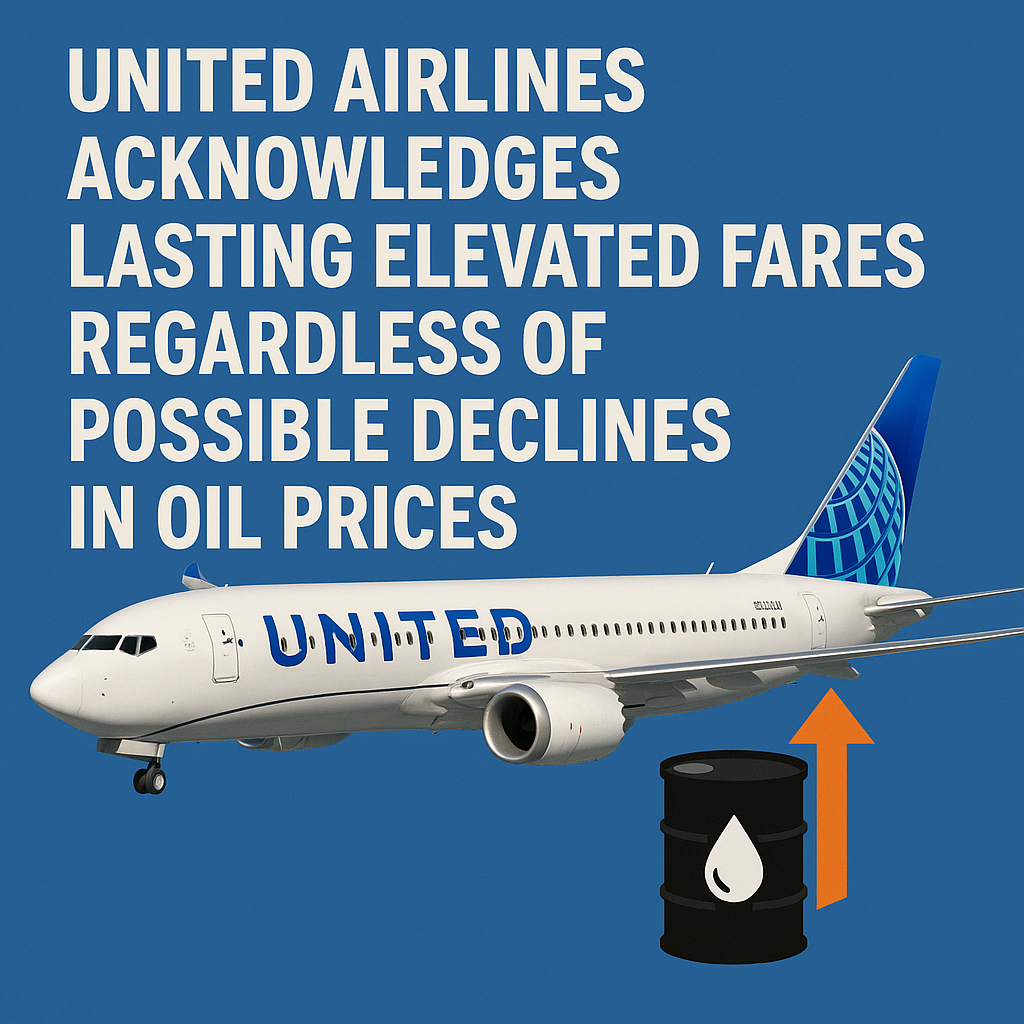 United Airlines Acknowledges Lasting Elevated Fares Regardless of Possible Declines in Oil Prices