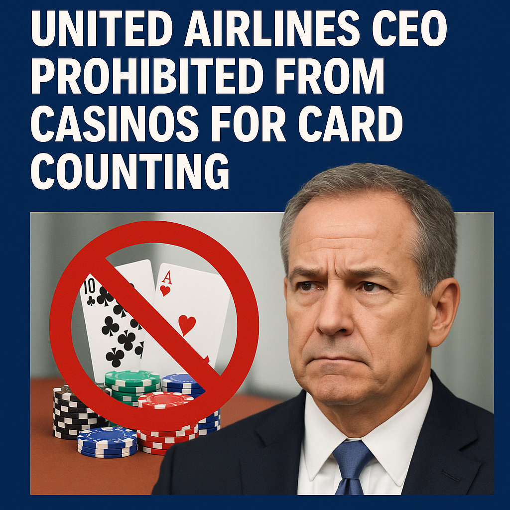 United Airlines CEO Prohibited from Casinos for Card Counting
