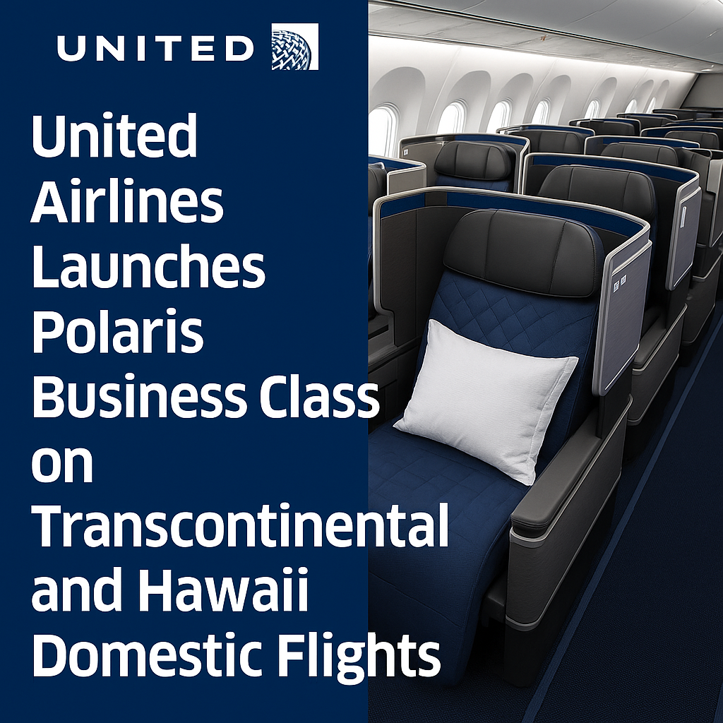 United Airlines Launches Polaris Business Class on Transcontinental and Hawaii Domestic Flights