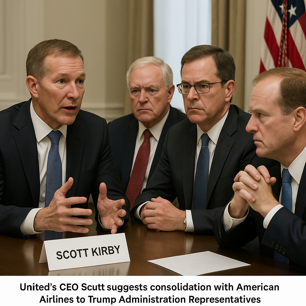 United’s CEO Scott Kirby Suggests Consolidation With American Airlines to Trump Administration Representatives