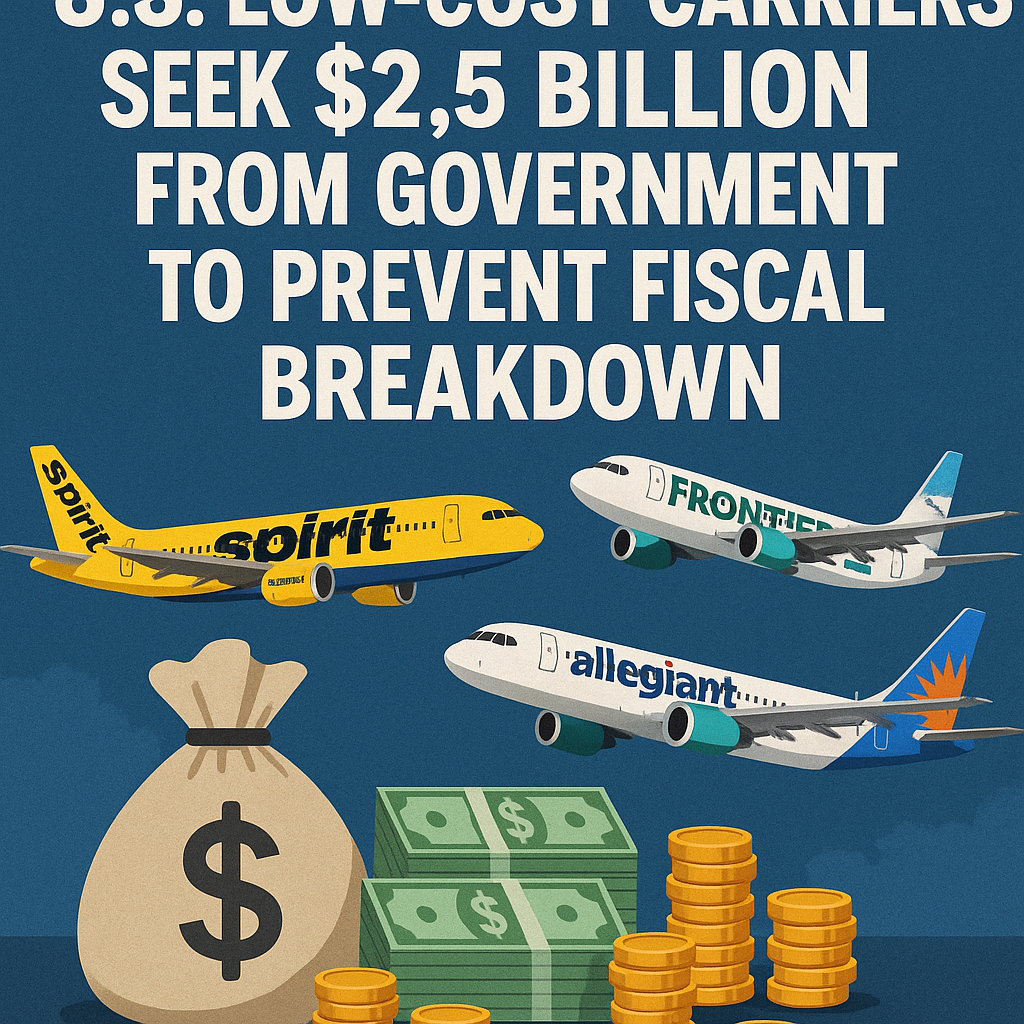 US Low-Cost Carriers Seek $2.5 Billion from Government to Prevent Fiscal Breakdown