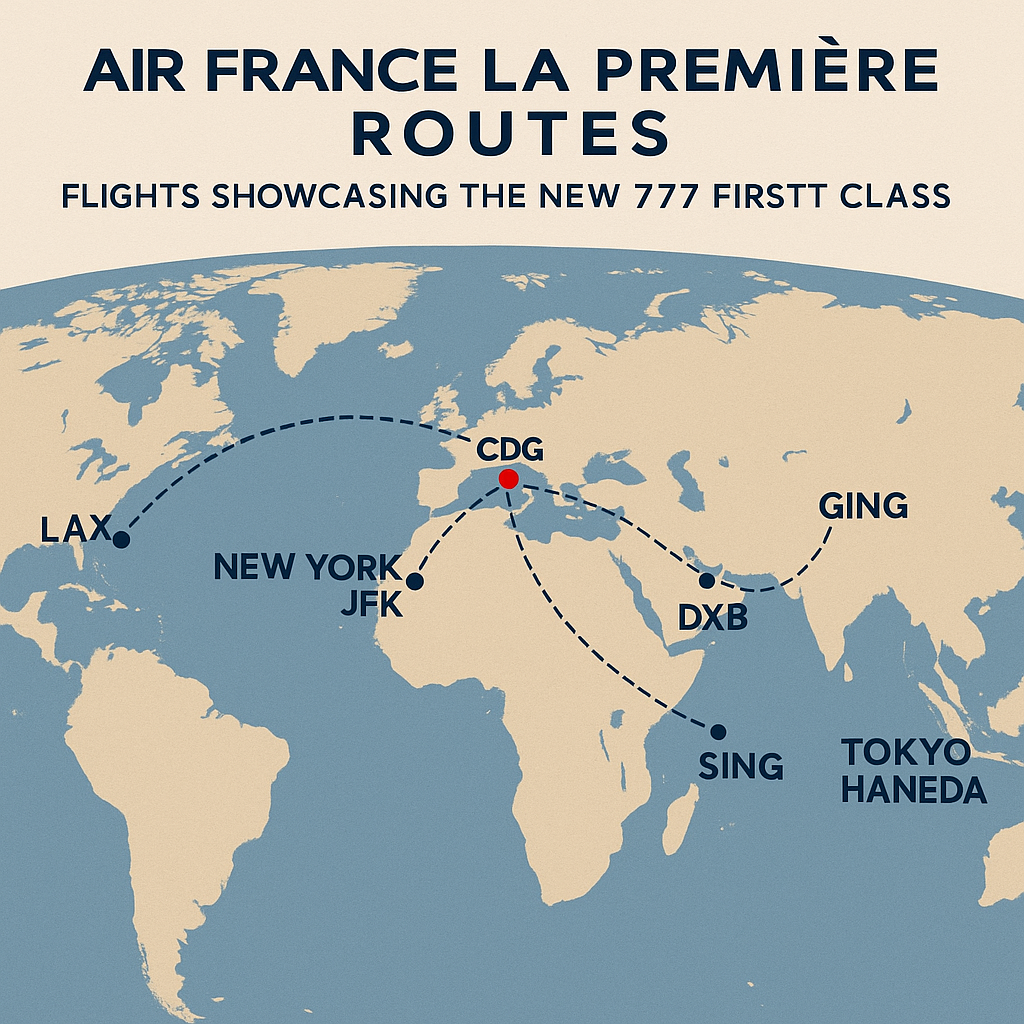 Air France La Premiere Routes: Flights Showcasing the New 777 First Class