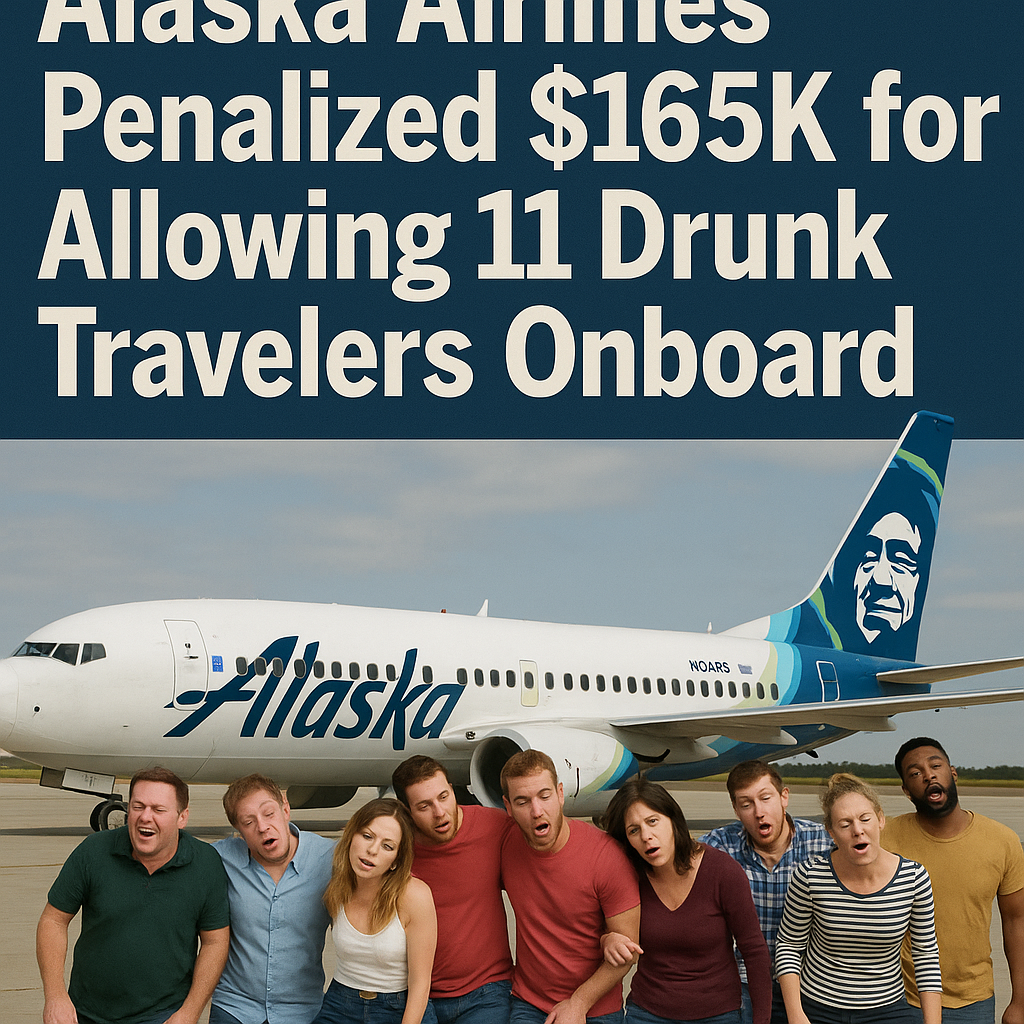Alaska Airlines Penalized $165K for Allowing 11 Drunk Travelers Onboard