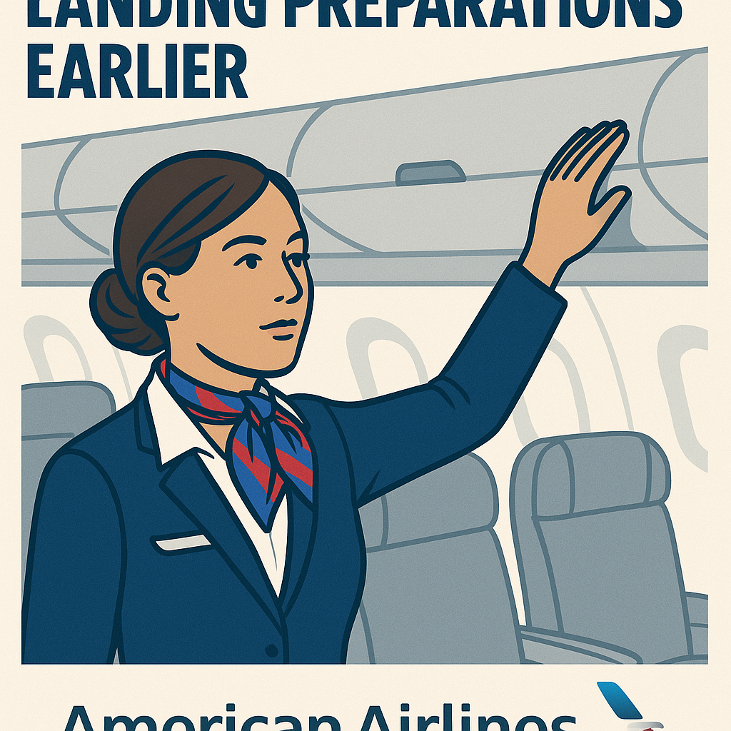 American Airlines Flight Attendants to Commence Landing Preparations Earlier