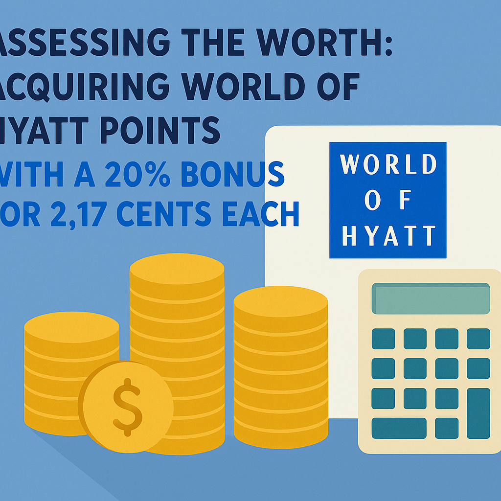 Assessing the Worth: Acquiring World Of Hyatt Points with a 20% Bonus for 2.17 Cents Each