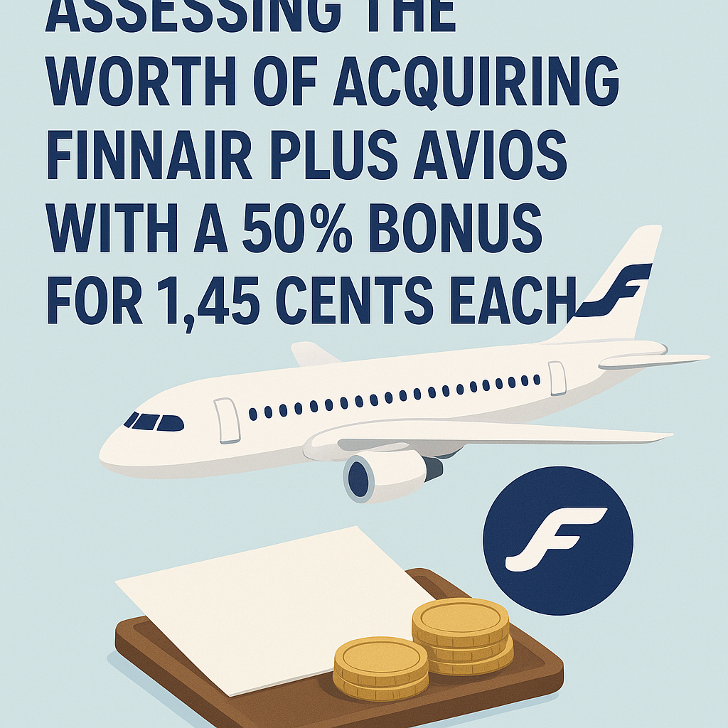 Assessing the Worth of Acquiring Finnair Plus Avios with a 50% Bonus for 1.45 Cents Each