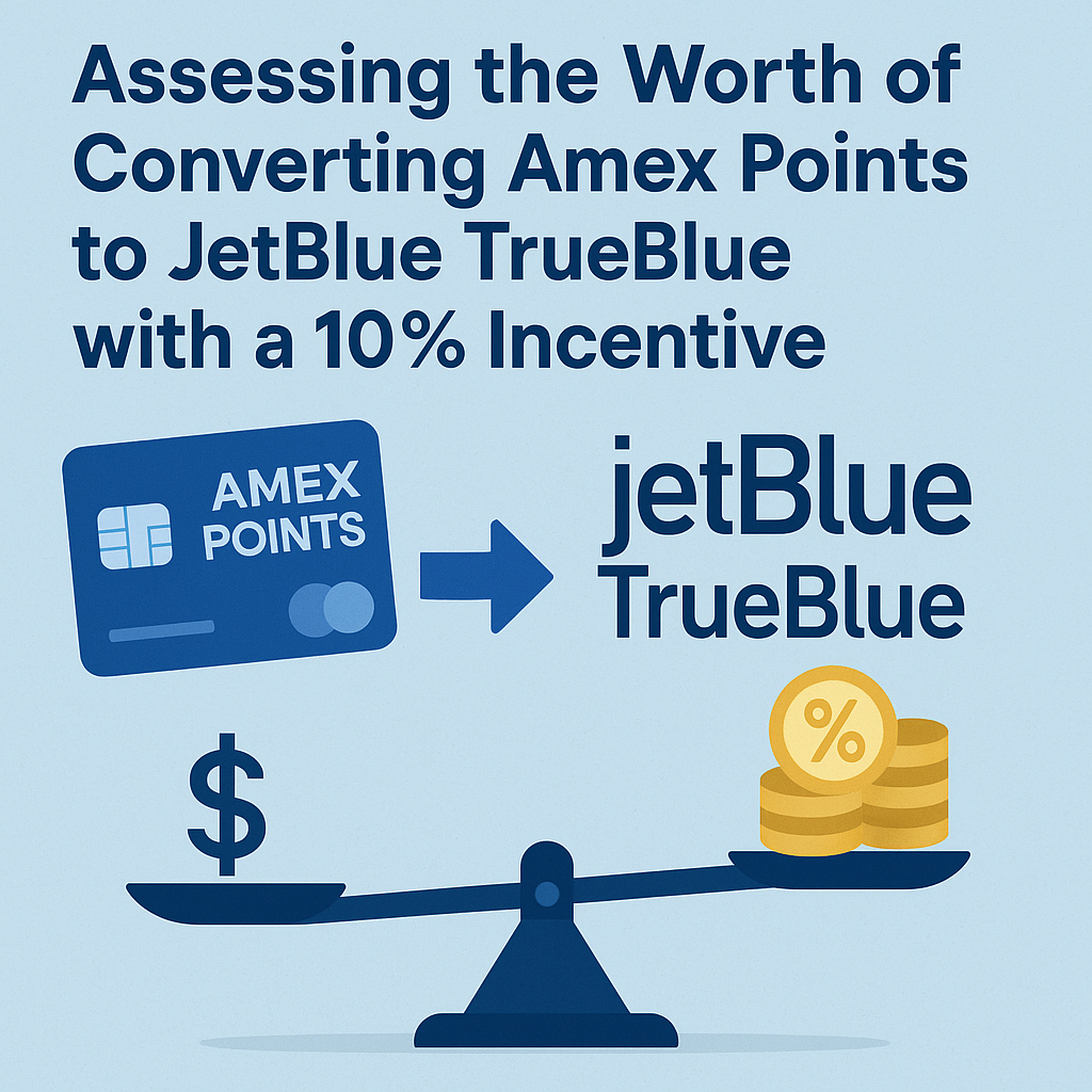 Assessing the Worth of Converting Amex Points to JetBlue TrueBlue with a 10% Incentive