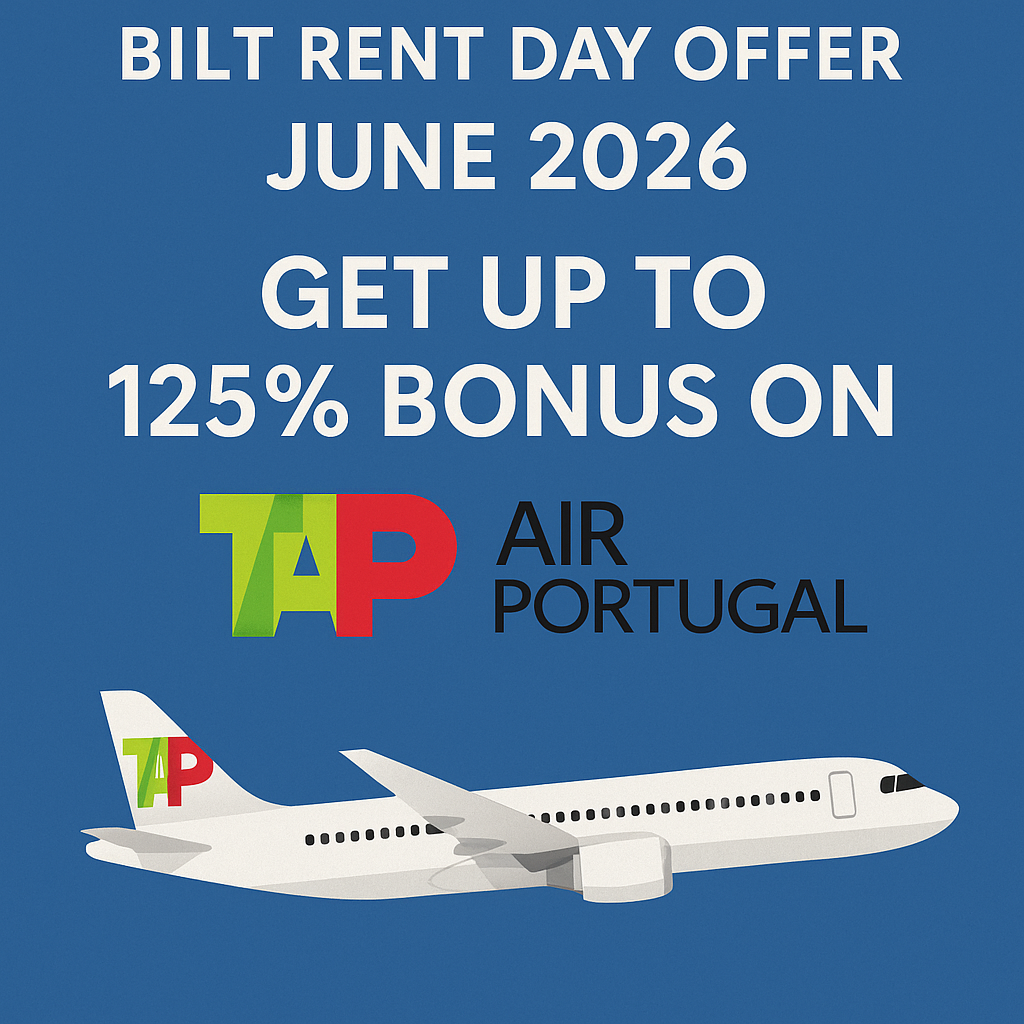 Bilt Rent Day Offer for June 2026: Get Up to 125% Bonus on TAP Air Portugal Transfers