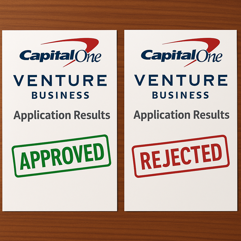 Capital One Venture Business Application Results: One Approved, One Rejected