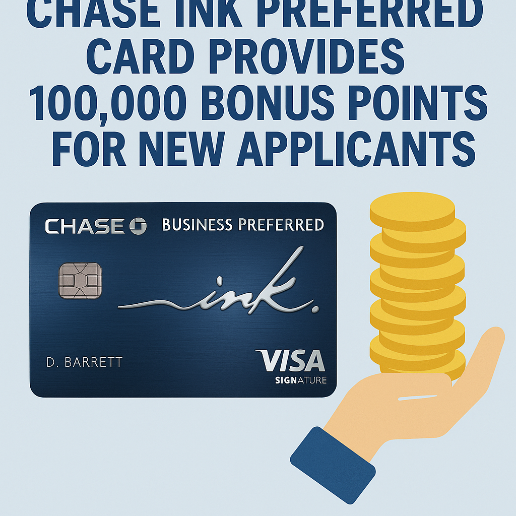 Chase Ink Preferred Card Provides 100,000 Bonus Points for New Applicants