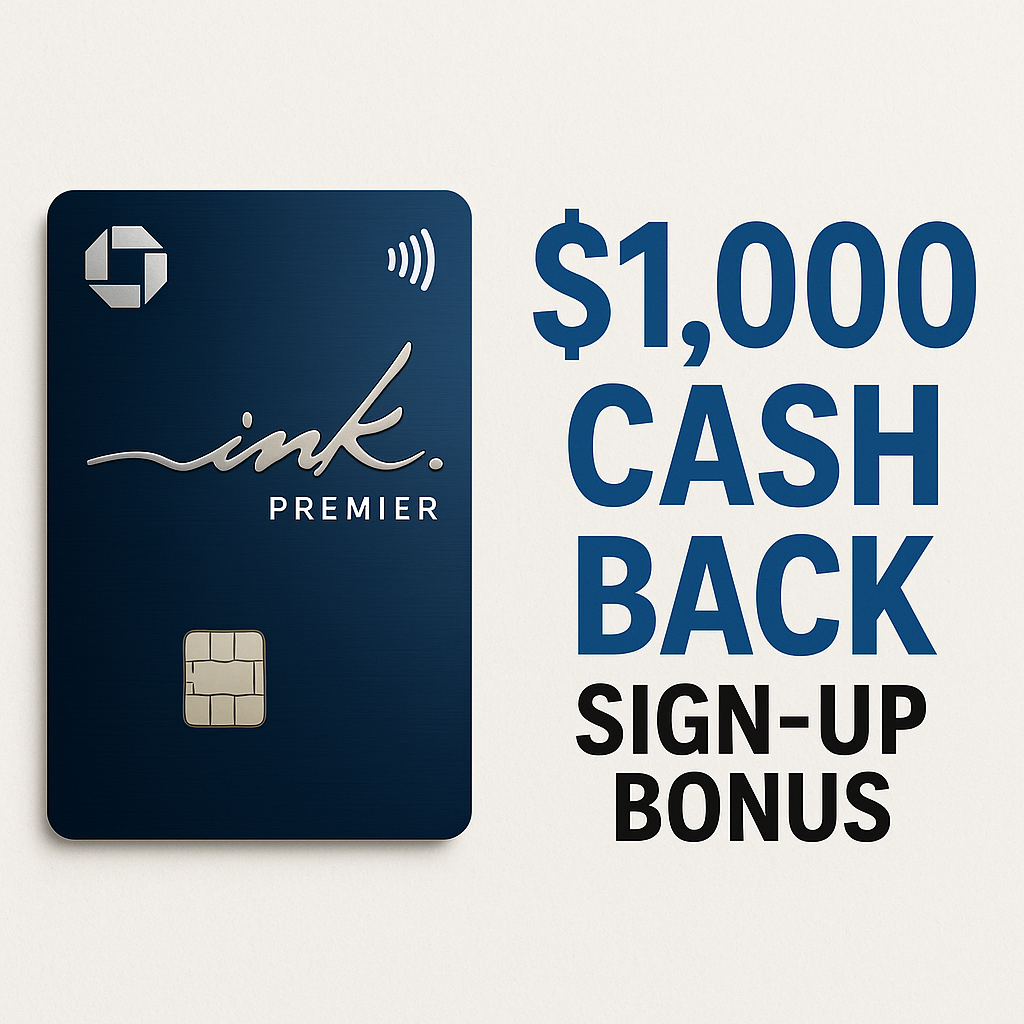 Chase Ink Premier Card Provides $1,000 Cash Back Sign-Up Bonus