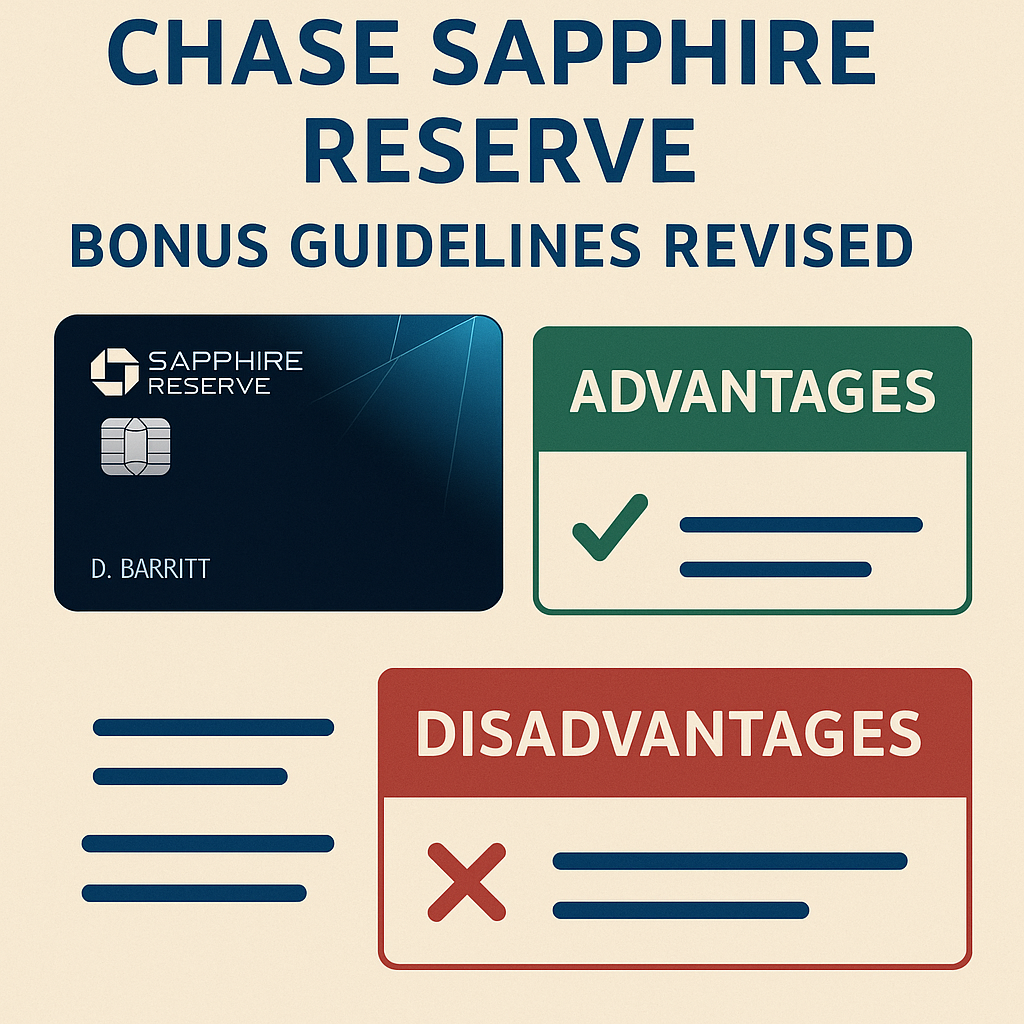 Chase Sapphire Reserve Bonus Guidelines Revised: Advantages and Disadvantages Clarified