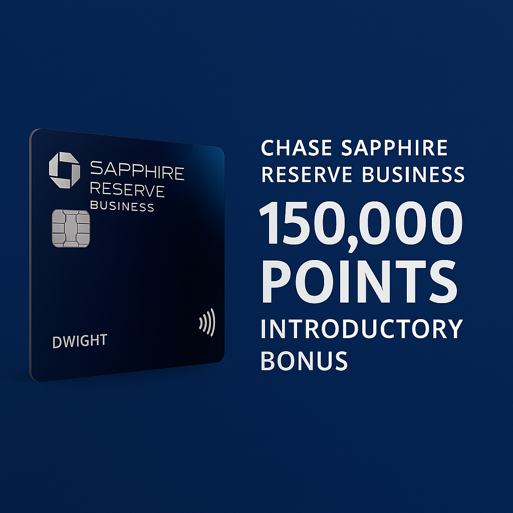 Chase Sapphire Reserve Business Card Provides 150,000 Points Introductory Bonus