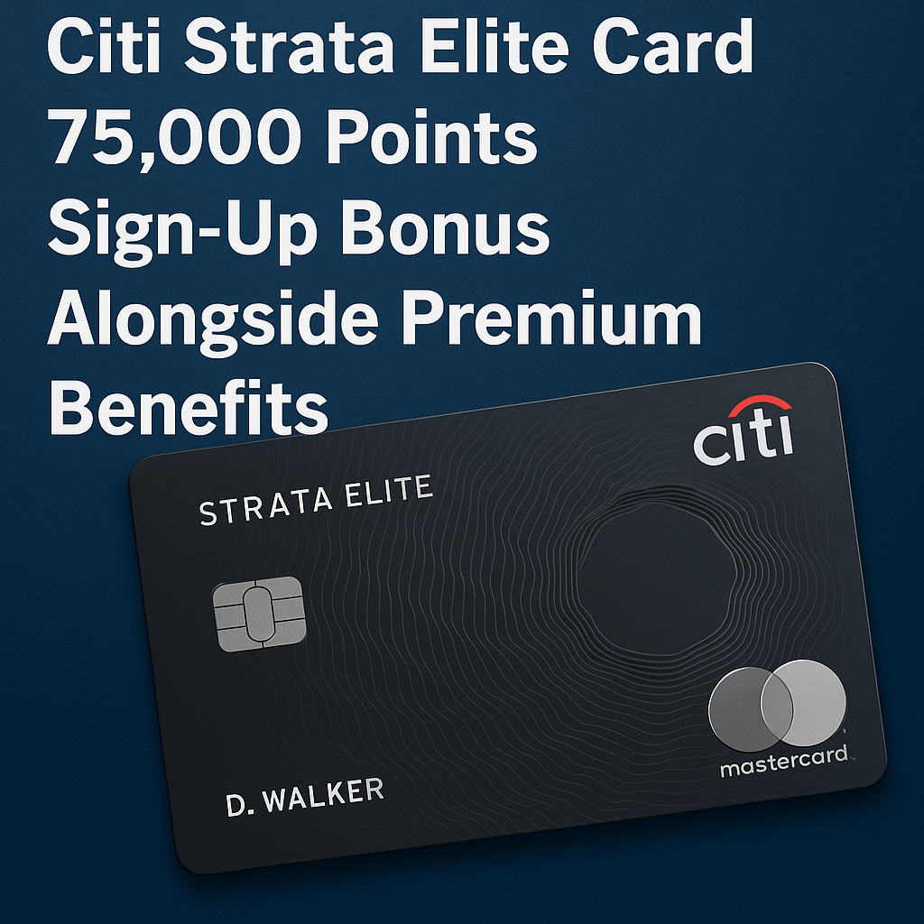 Citi Strata Elite Card Provides 75,000 Points Sign-Up Bonus Alongside Premium Benefits