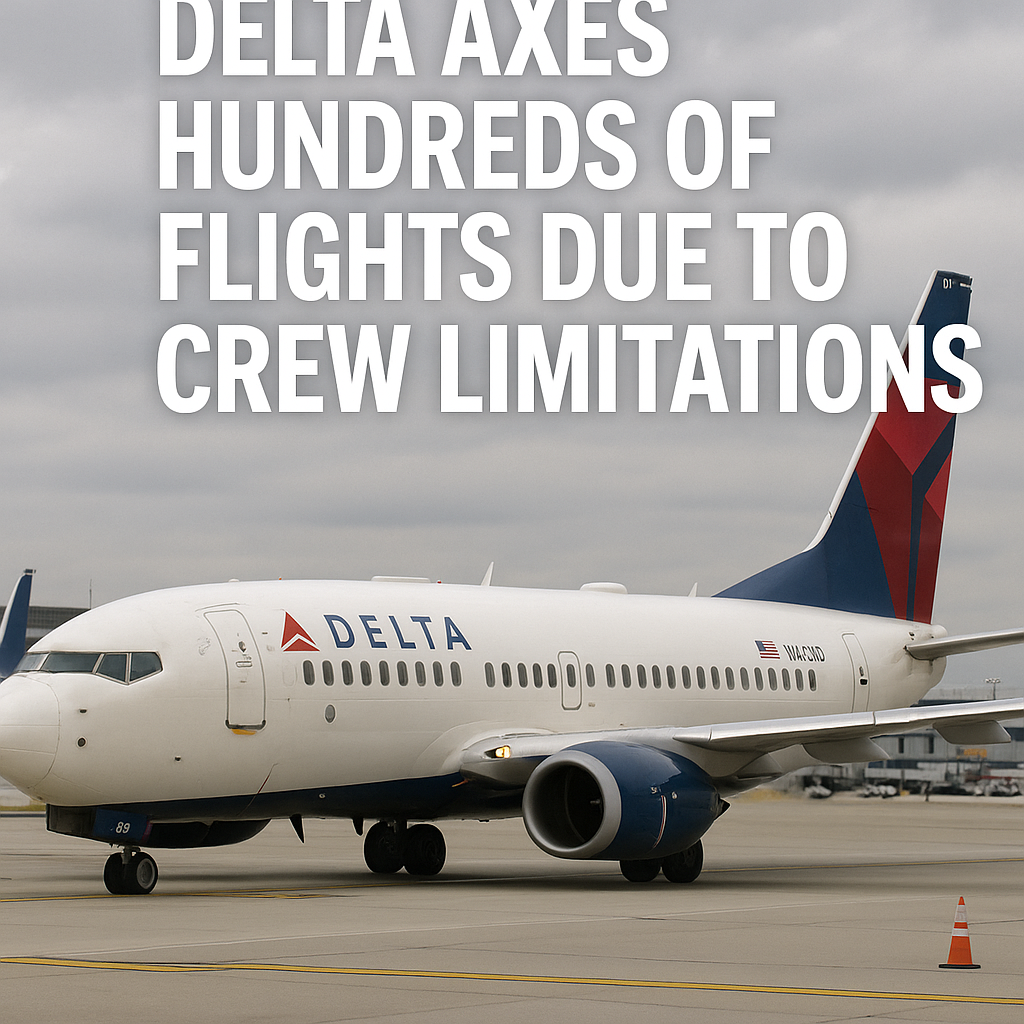 Delta Axes Hundreds of Flights Due to Crew Limitations