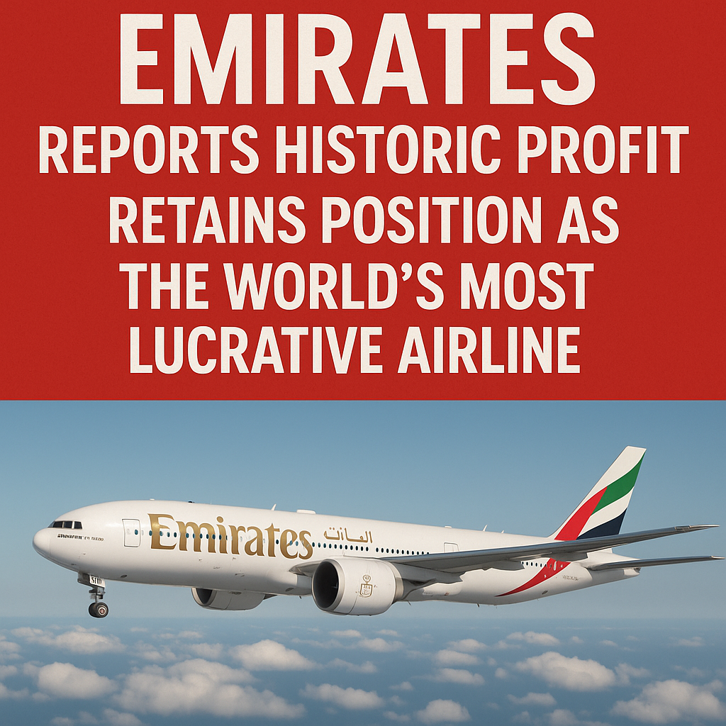 Emirates Reports Historic Profit, Retains Position as the World’s Most Lucrative Airline