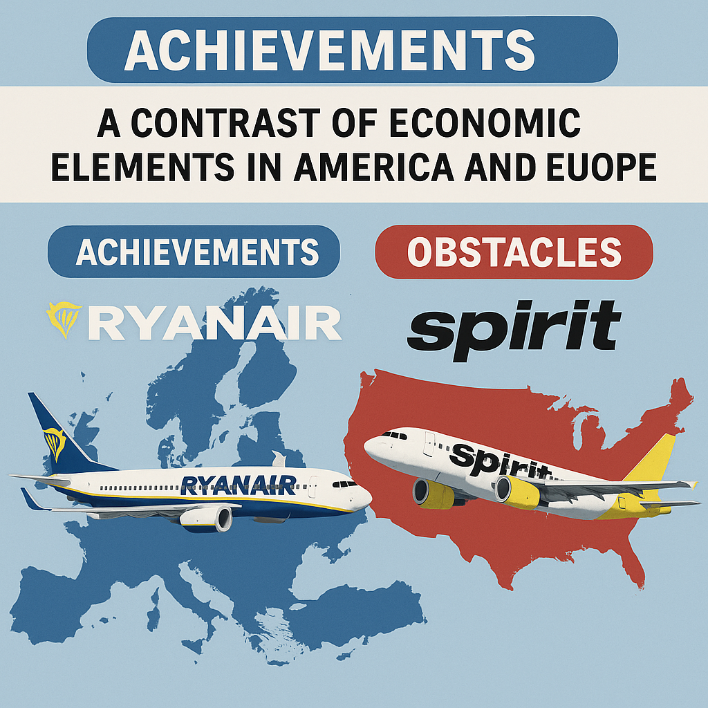 Examining the Achievements of Ryanair and the Obstacles Encountered by Spirit Airlines: A Contrast of Economic Elements in America and Europe