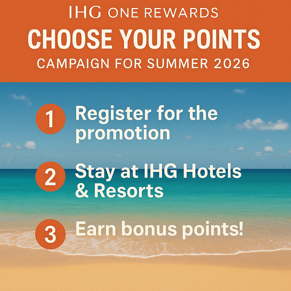 How to Sign Up for IHG One Rewards’ “Choose Your Points” Campaign for Summer 2026