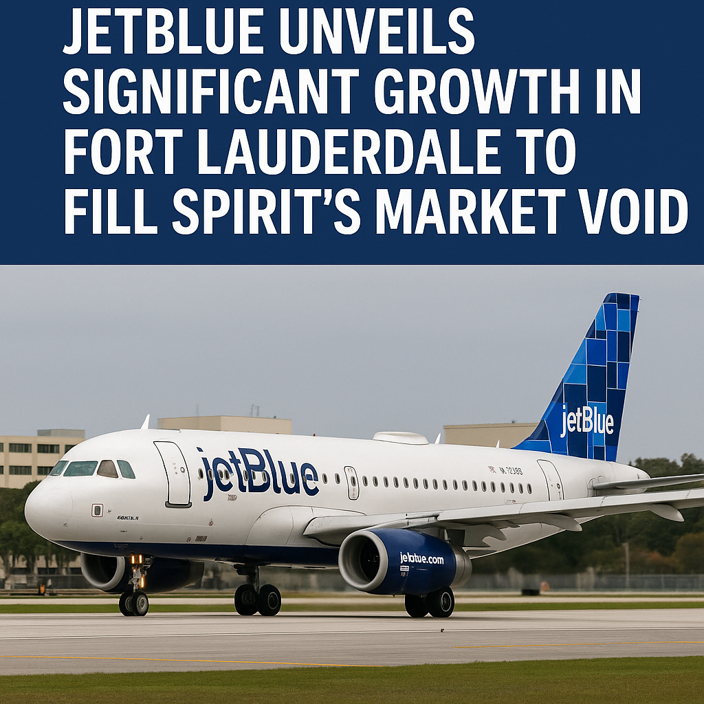 JetBlue Unveils Significant Growth in Fort Lauderdale to Fill Spirit’s Market Void