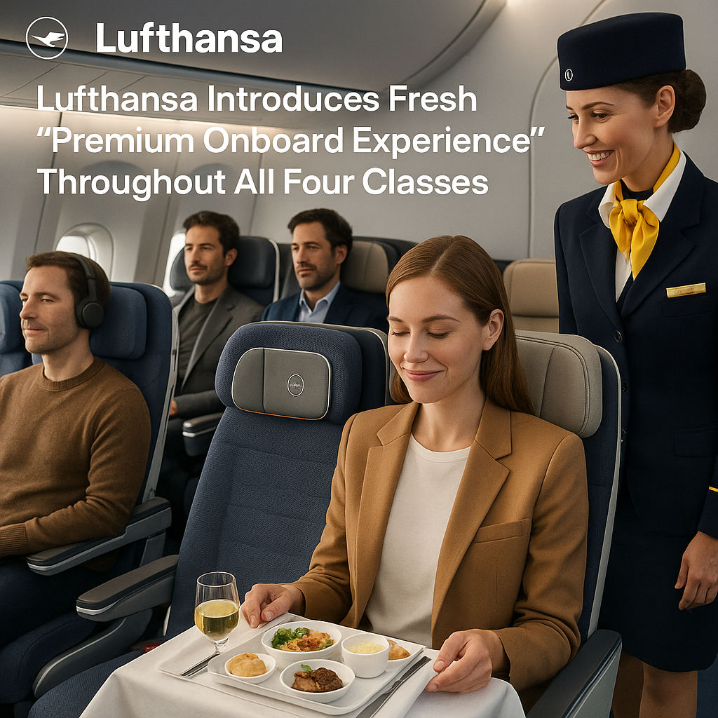 Lufthansa Introduces Fresh “Premium Onboard Experience” Throughout All Four Classes