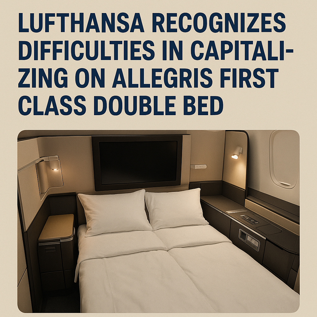 Lufthansa Recognizes Difficulties in Capitalizing on Allegris First Class Double Bed