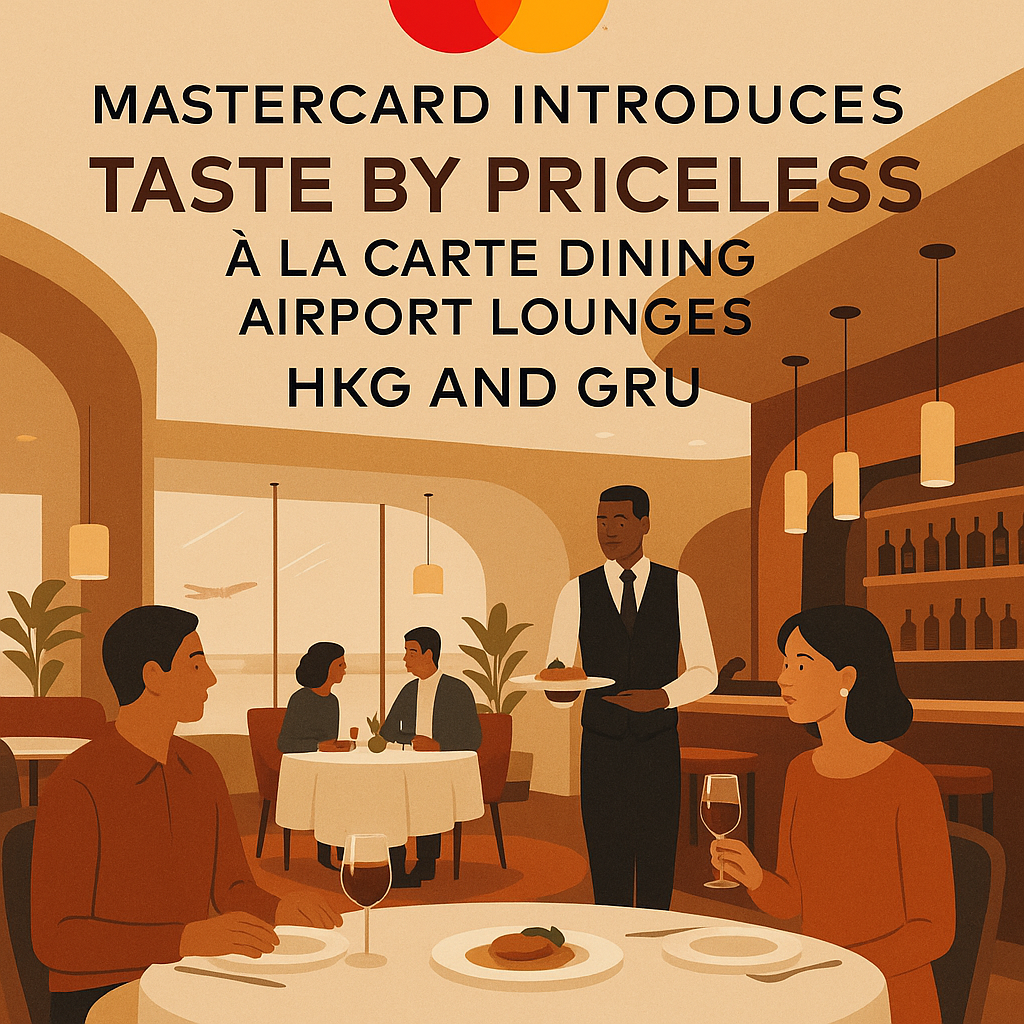 Mastercard Introduces “Taste By Priceless” A La Carte Dining Airport Lounges at HKG and GRU