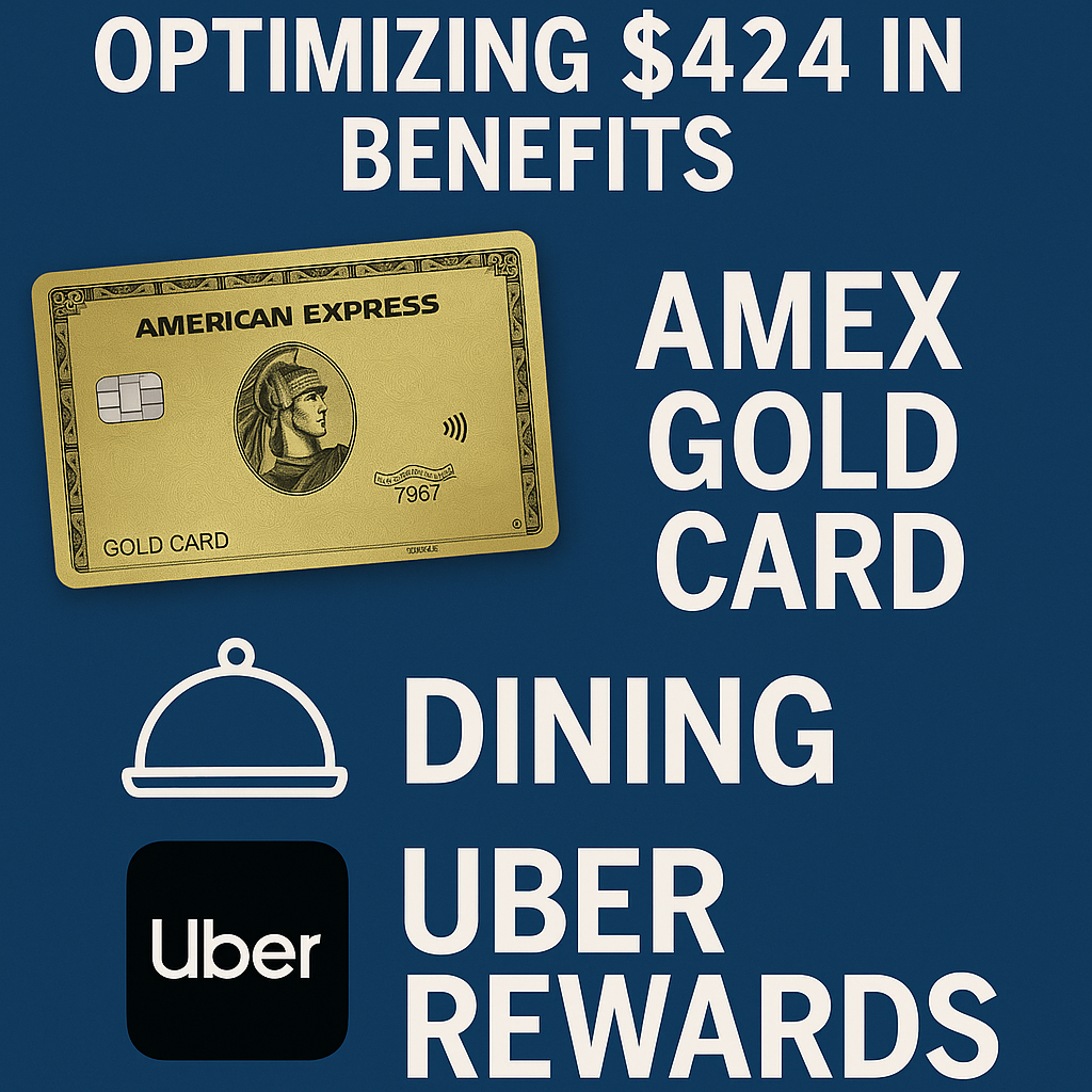 Optimizing $424 in Benefits: Amex Gold Card Dining and Uber Rewards