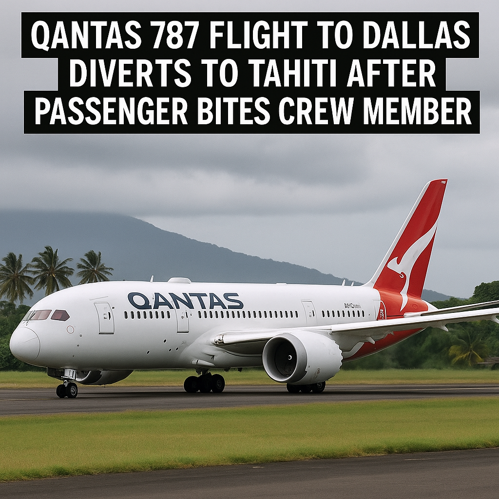 Qantas 787 Flight to Dallas Diverts to Tahiti After Passenger Bites Crew Member